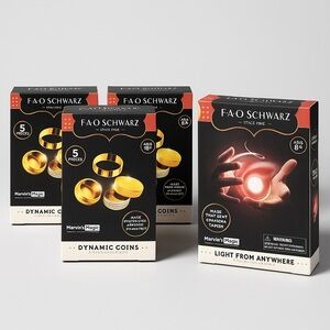 FAO Schwarz Magic Bundle 4-Piece Set • Dynamic Coins & Light From Anywhere • NIB
